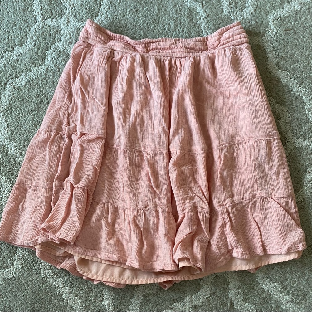 Hollister ultra high rise pink flow skirt